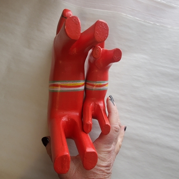 Swedish wooden horses. Set of 2. Hand painted. Deco. - Picture 4 of 7